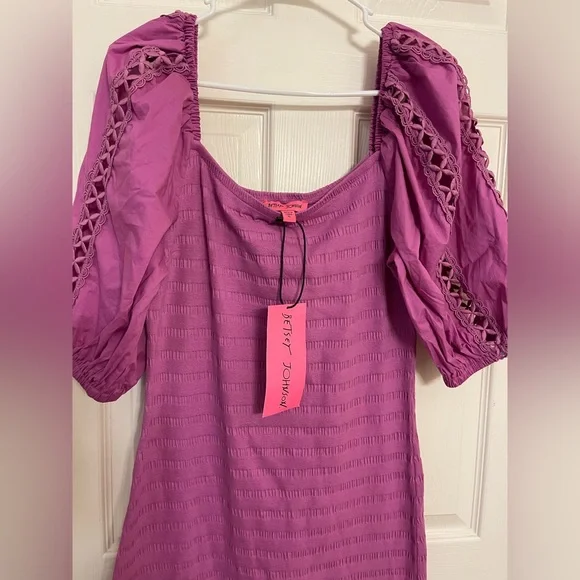 Betsey Johnson | Dresses | New Nwt Betsey Johnson Pretty Dress Off Shoulder  Sz Xl Purple Violet Color | Poshmark